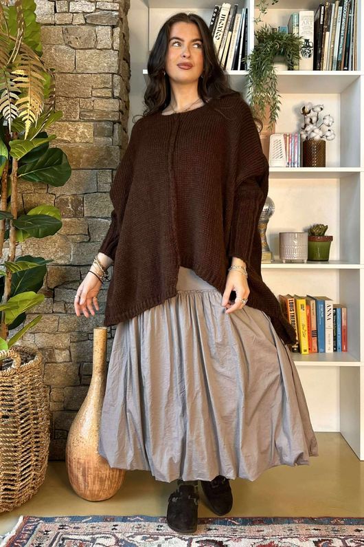 Paloma Pouf Layering Dress Mocha